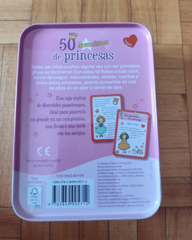 Tarjetas de 50 diversiones de princesas