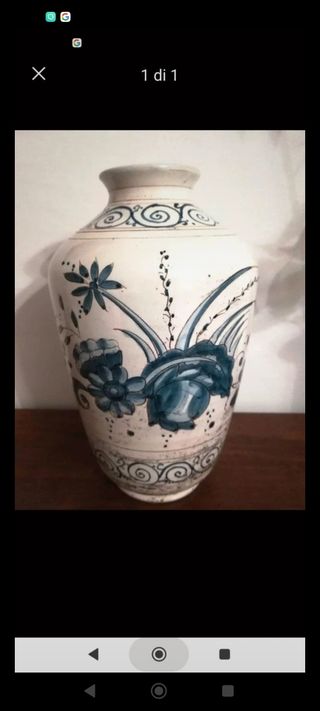 Vaso artigianale dipinto a mano