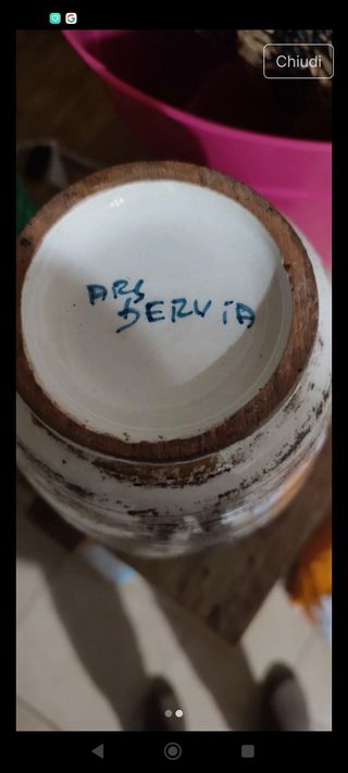 Vaso artigianale dipinto a mano