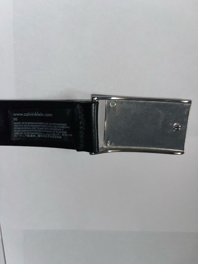 Cinturon cuero negro Calvin Klein