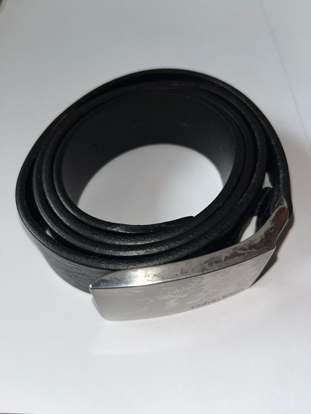 Cinturon cuero negro Calvin Klein