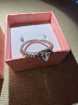 Anillo Pandora y Colgante Corazon de Circonitas 