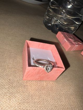 Anillo Pandora y Colgante Corazon de Circonitas 