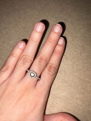 Anillo Pandora y Colgante Corazon de Circonitas 
