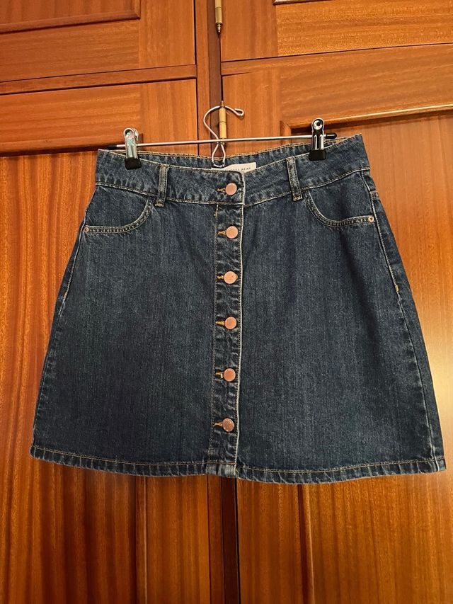 Falda vaquera botones