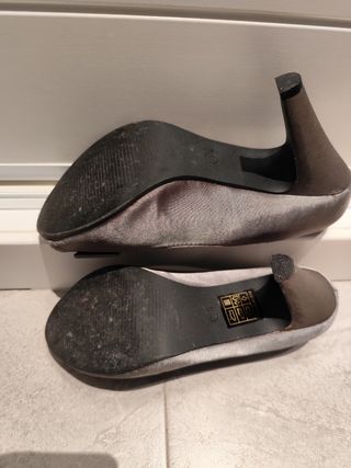Zapatos salón gris  T-36