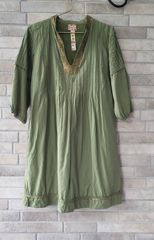 Vestido verde T 44 Flamenco