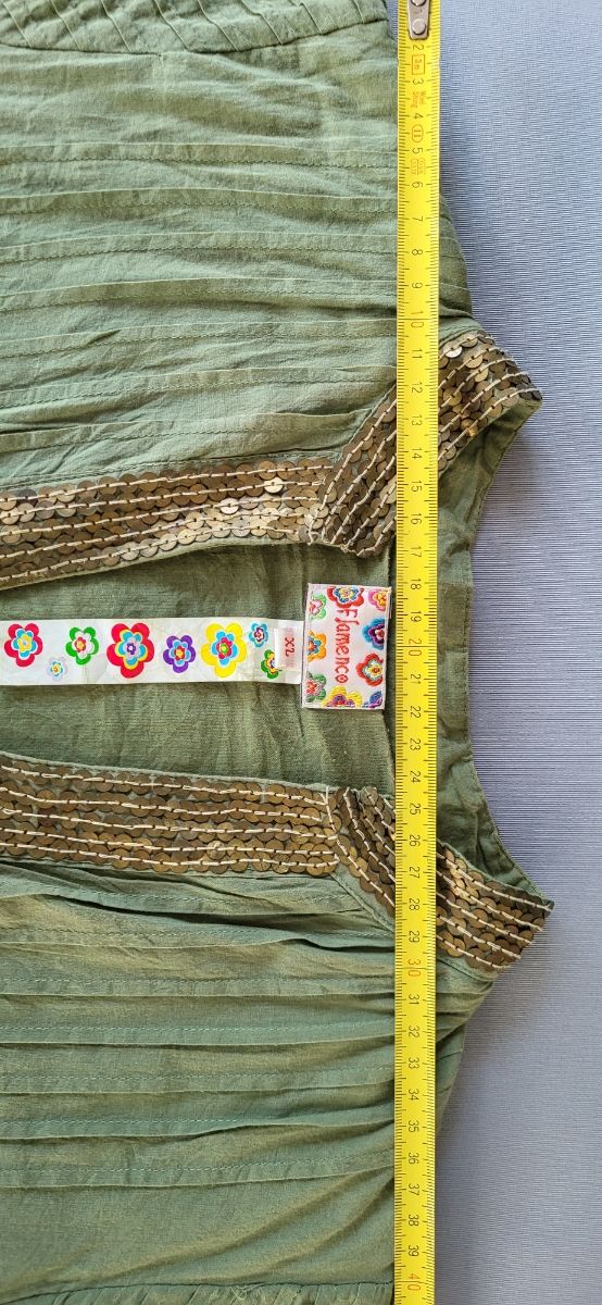 Vestido verde T 44 Flamenco