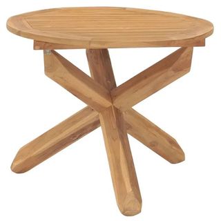 Mesa redonda de madera para exterior
