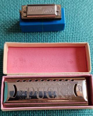 Dos acordeones de boca HOHNER