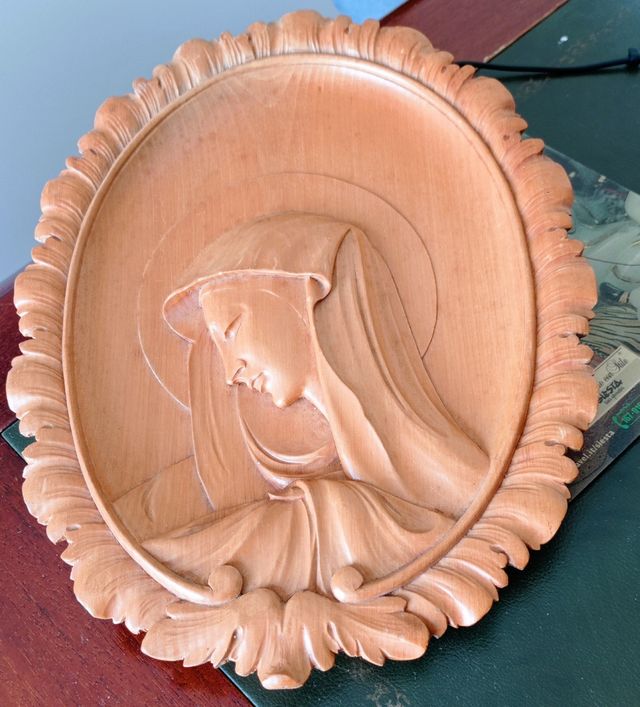 SCULTURA IN LEGNO MADONNA vintage