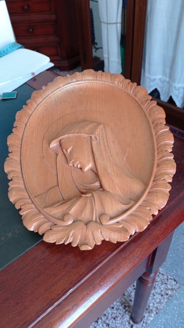 SCULTURA IN LEGNO MADONNA vintage
