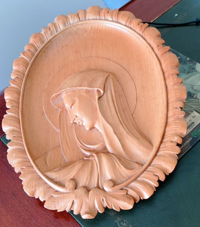 SCULTURA IN LEGNO MADONNA vintage