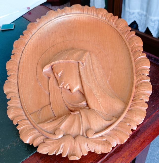SCULTURA IN LEGNO MADONNA vintage