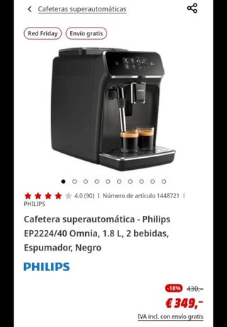 Cafetera Automática Philips 2200