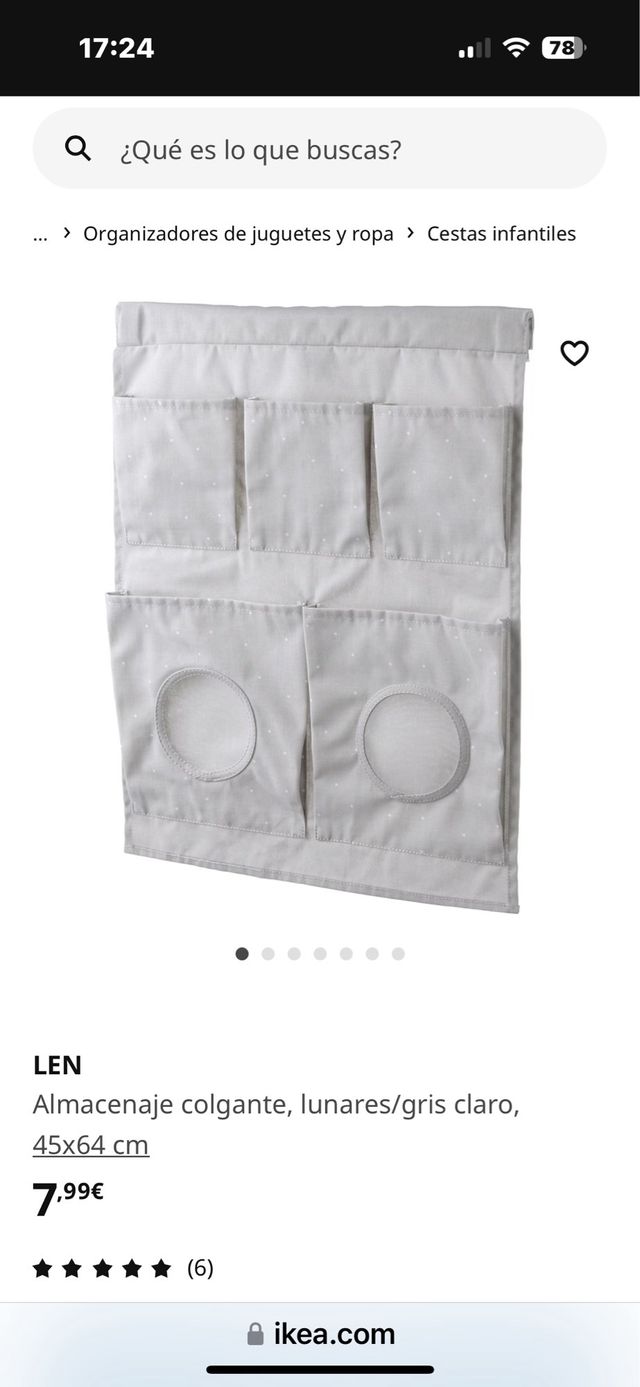 Almacenaje colgante lunares len IKEA