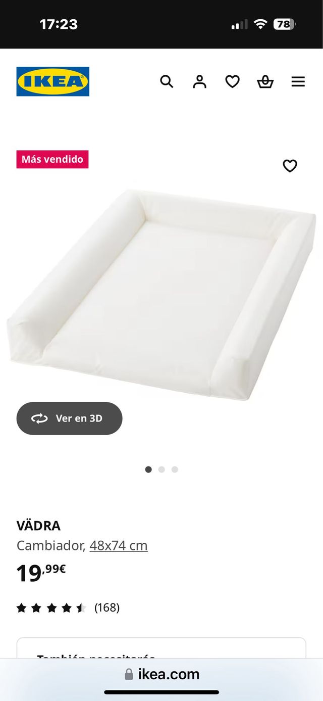 Cambiador VÄDRA Cambiador 48x74 cm y funda