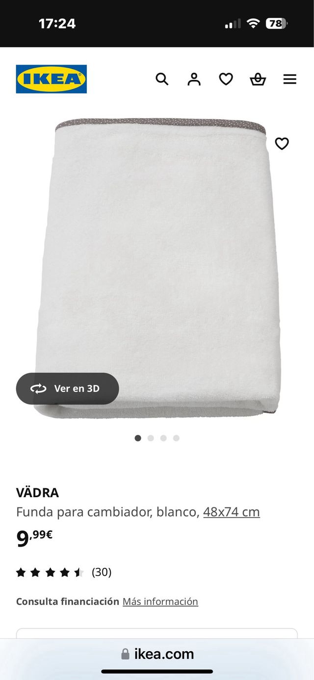 Cambiador VÄDRA Cambiador 48x74 cm y funda