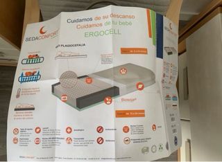 Cuna blanca madera+ colchon ergocell baby+ colecho