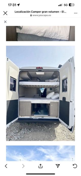 Alquiler autocaravana Camper 4 plazas