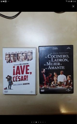 Lote de nueve películas en DVD.