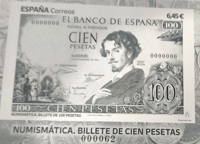 Numismática 2023. Billete de 100 ptas