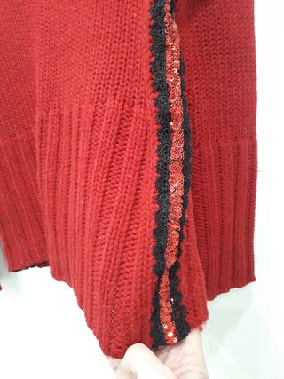 Bonito Jersey rojo Burdeos 