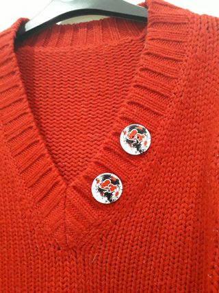 Bonito Jersey rojo Burdeos 