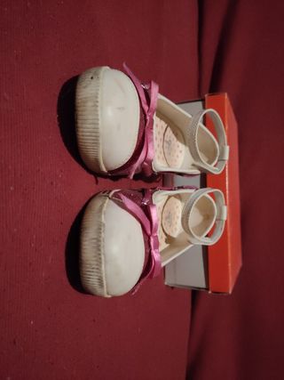 Scarpe N 37 ballerina BATA rosa glitter luccicanti
