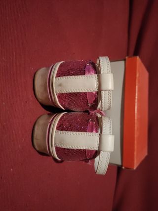 Scarpe N 37 ballerina BATA rosa glitter luccicanti
