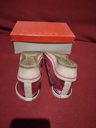 Scarpe N 37 ballerina BATA rosa glitter luccicanti