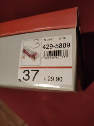 Scarpe N 37 ballerina BATA rosa glitter luccicanti