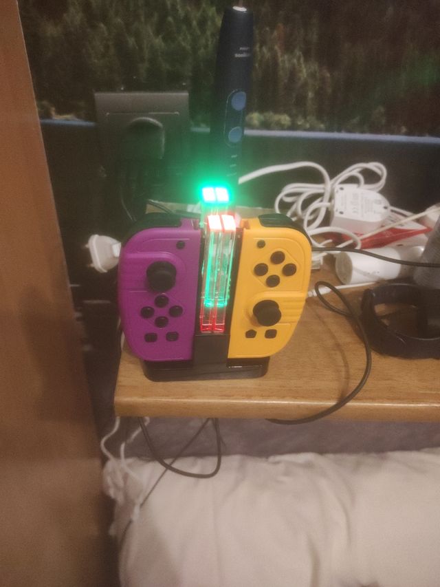 Mandos y cargador Nintendo switch