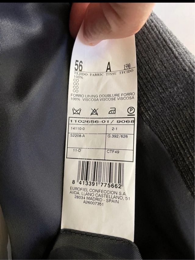 Chaquera Cortefiel Gris oscuro T56