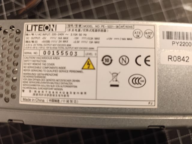 Fuente de poder LITEON para ordenador tipo Slim
