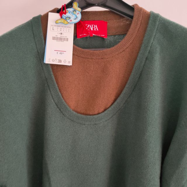 Jersey lana, bicolor