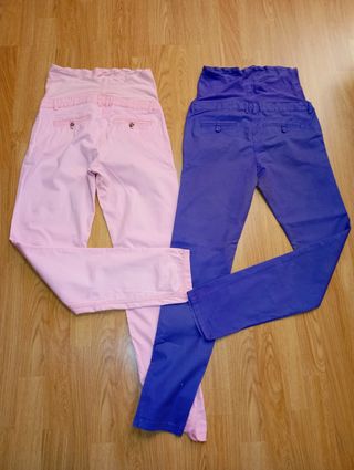 Lote 2 pantalones premamá talla 38