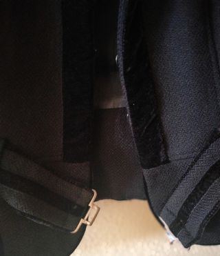 Blazer lana-terciopelo negra Zara