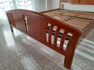 Cama 135 cm con cabecero y somier