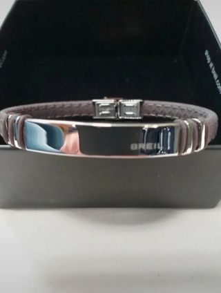Braccialetto Breil acciaio e pelle