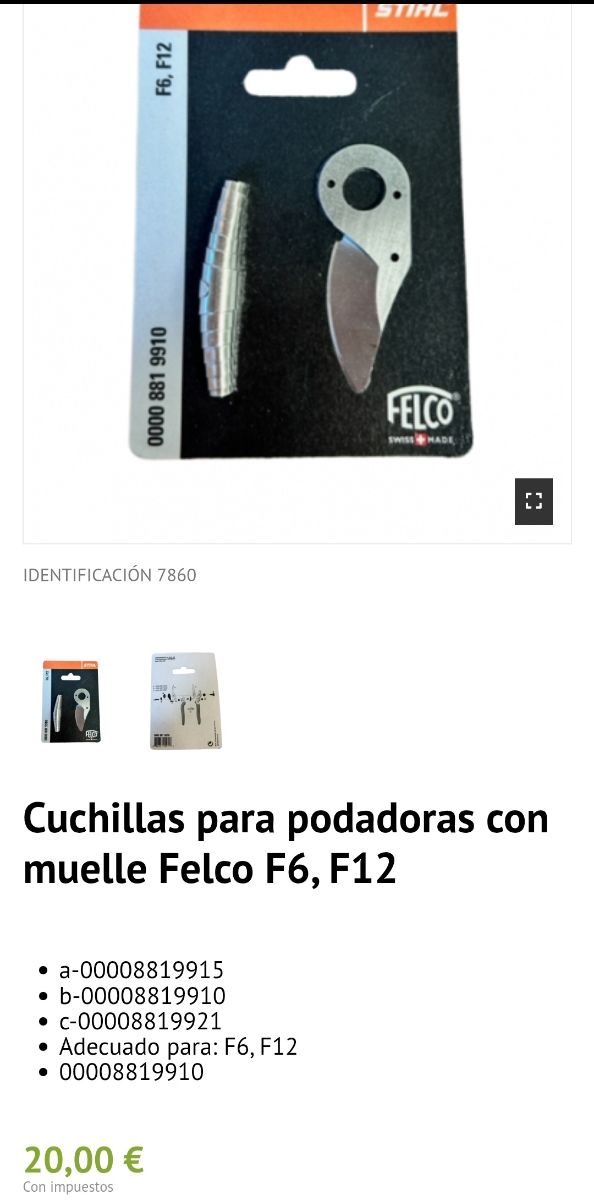 Cuchilla tijera stihl