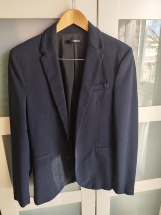 Chaqueta americana azul Zara 
