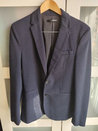 Chaqueta americana azul Zara 