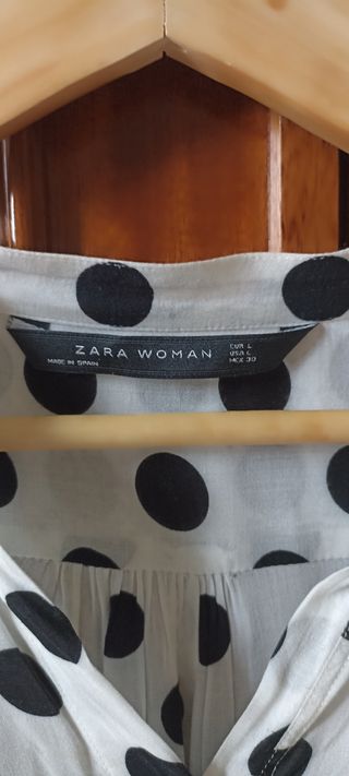 Camisa fluida lunares Zara