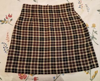 Minifalda cuadros Trafaluc t 38, nueva