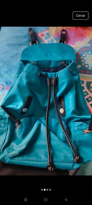 Mochila verde turquesa a estrenar