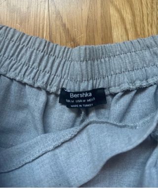 Pantalón pinzas gris Bershka