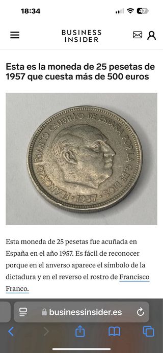 Se venden monedas y billetes