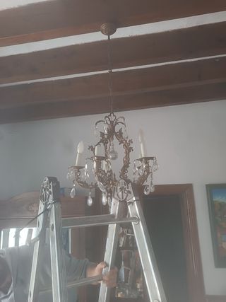 Lampara de techo candelabro antiguedad