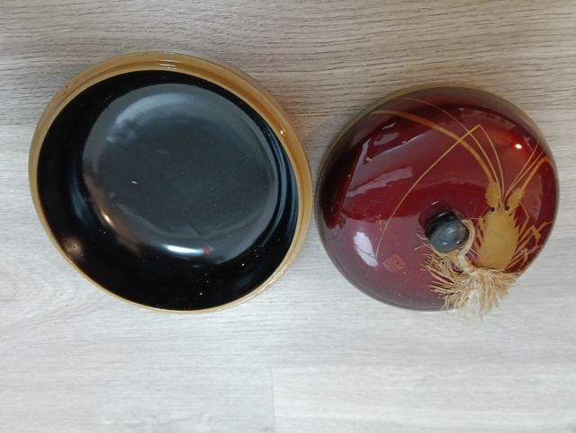 Caja joyero japones lacado antiguo